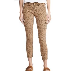 Frame Jeans Women's 26 Spring Cheetah Cargo Skinny Leg Stretch